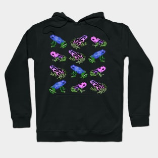 Watercolor Rainbow Poison Dart Frogs - Pastel Hoodie